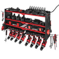 Power Tool Organizer Wall-Mounted Charging Station 4 Drill Holders 3 Layer Drill Storage Rack Garage Tool Storage Side Pegboard
