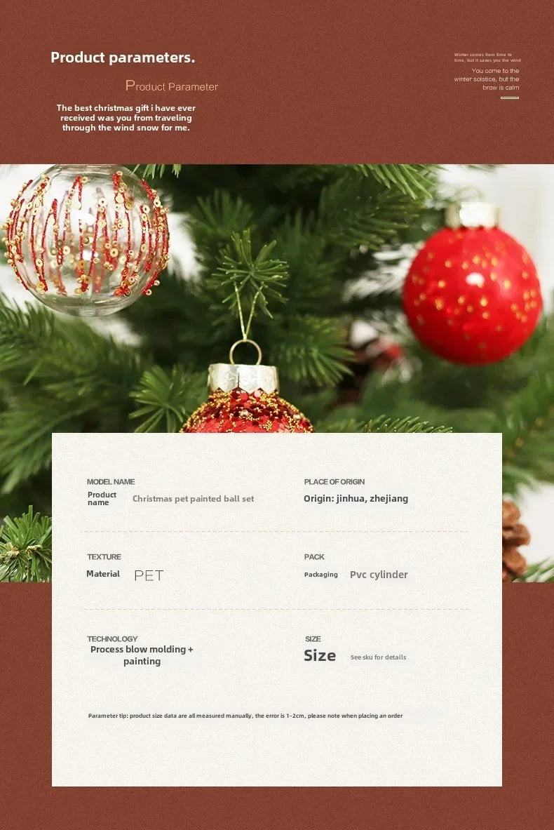 25 pçs 6cm bolas de natal bola grande árvore de natal pingente ornamentos para decoração de festa 2025 ano novo navidad presentes acessório ljiao