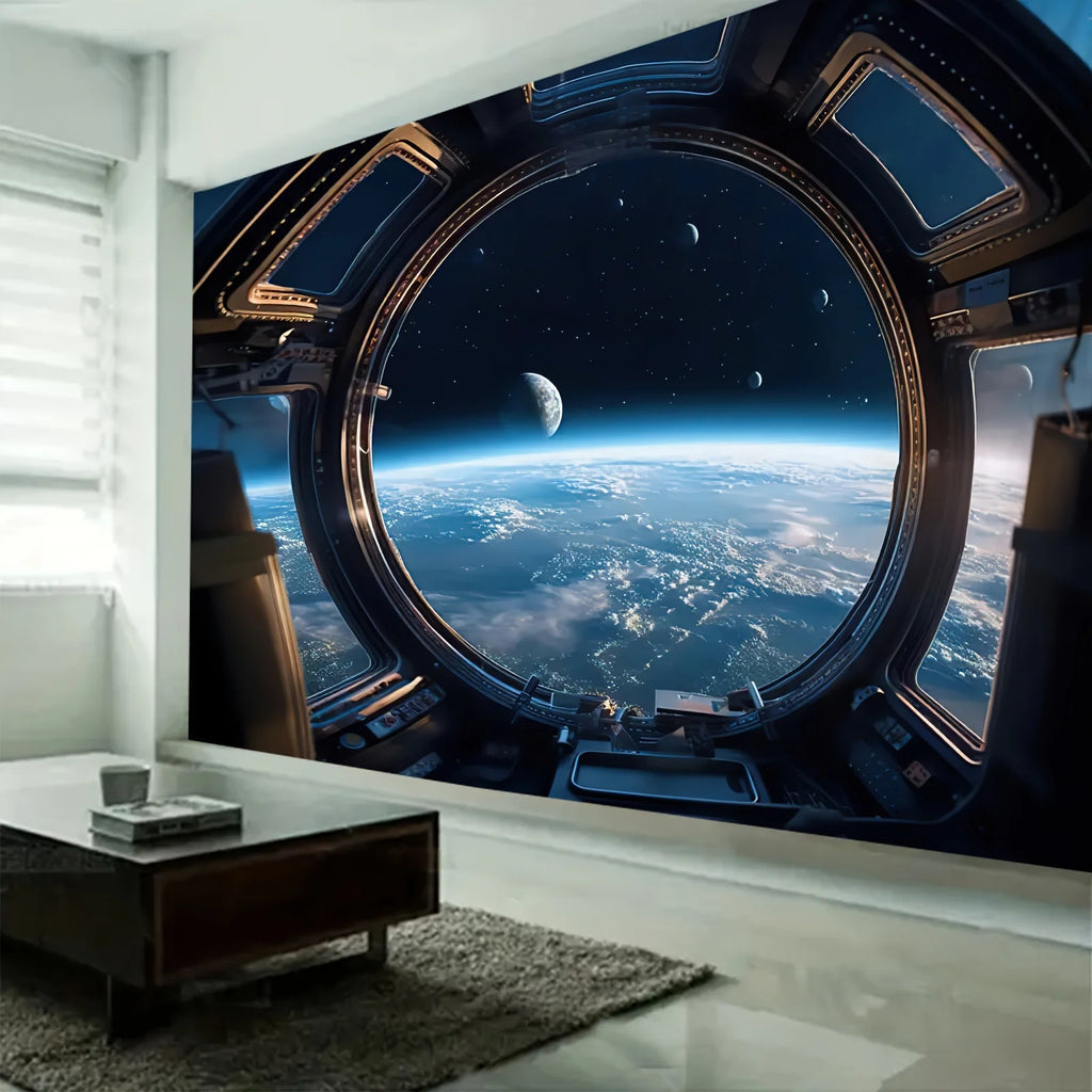 Vikama nave espacial poivota terra céu estrelado tema tapeçaria quarto sala de estar decoração da sala de jogos decoração do quarto