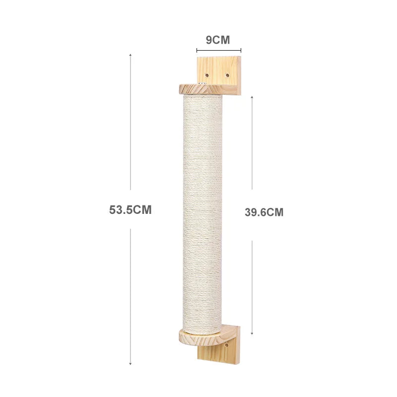 1pcCat Coçar Escalada Post Wall-montado Cat Hammock Bed Pet Móveis Kitten Wall Shelf Set Cat Perch Madeira Cat Tree House