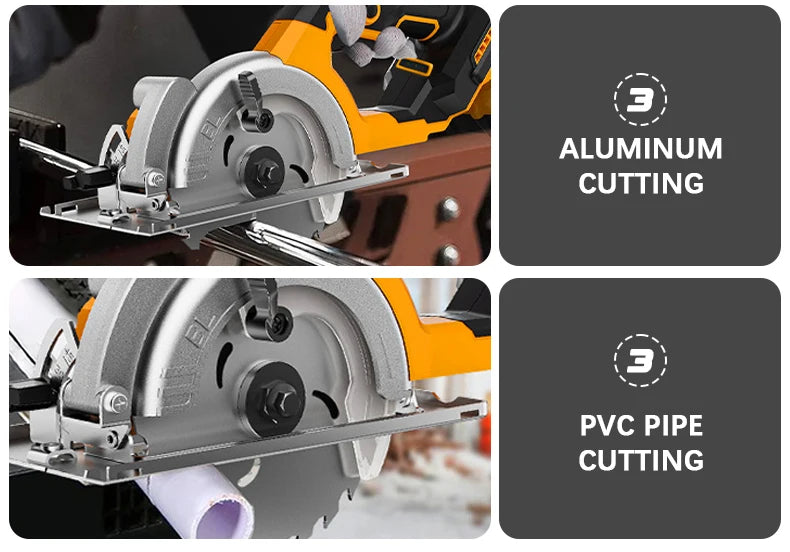 Serra circular elétrica sem escova Electric Goddess 5 polegadas ﻿ Para bateria Dewalt 20V ﻿ Ferramenta elétrica de serra portátil sem fio para carpintaria de 1000 W ﻿