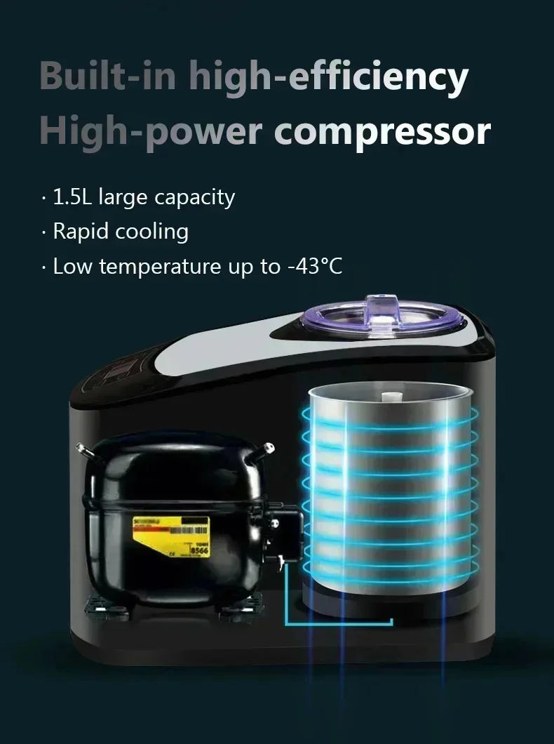220v 140w inteligente automático comercial máquina de sorvete macio duro termostato ajustável manter frio máquina de gelato doméstico