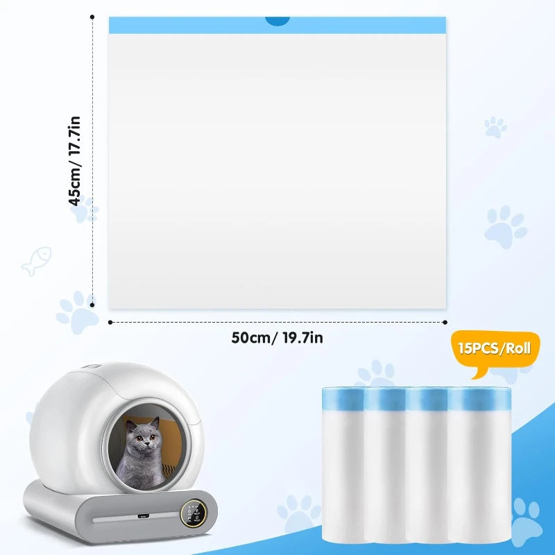 Sacos de lixo com cordão com alças-sacos de lixo descartáveis perfumados engrossados saco de lixo para gatos coletar fezes produtos de limpeza para animais de estimação