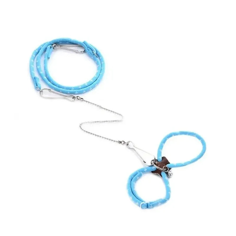 Pet ajustável macio arnês sino trela conjunto mouse hamster furões rato animal de estimação porco trela hamster arnês corda anti-mordida pet andando