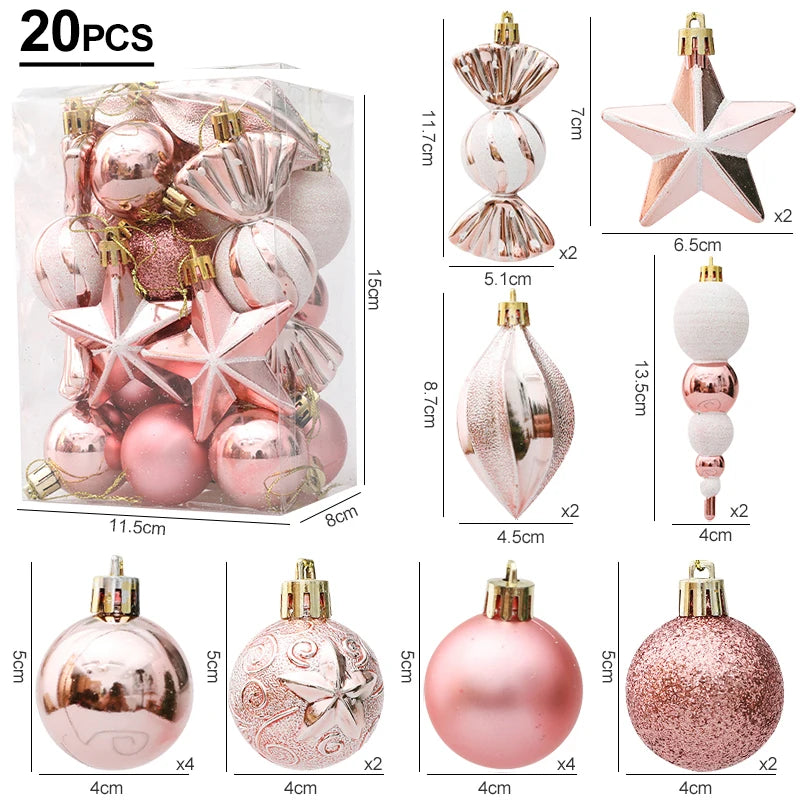 Bolas de Natal Vermelhas em Formato de Bengala Doce, Pingentes Grandes para Pendurar, Conjunto de Decorações de Natal para Casa 2026 Natal Ano Novo