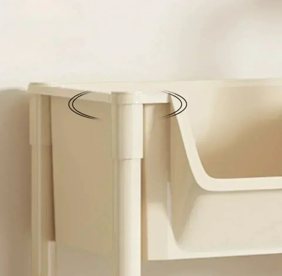 Carrinho Organizador Móvel com Rodas para Casa e Cozinha, Estante de Armazenamento Multicamadas para Lanches, Quarto e Sala de Estar, 2-5 Peças