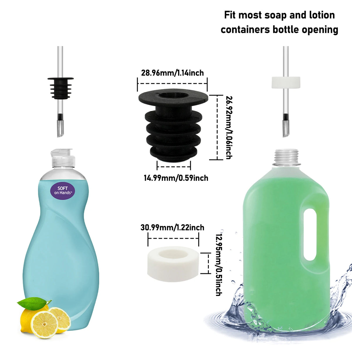 Dispensador De Sabonete Líquido De Aço Inoxidável, Kit De Tubo De Extensão, Bombas De Imprensa De Mão, Banheiro, Loção, Detergente, Pia De Cozinha