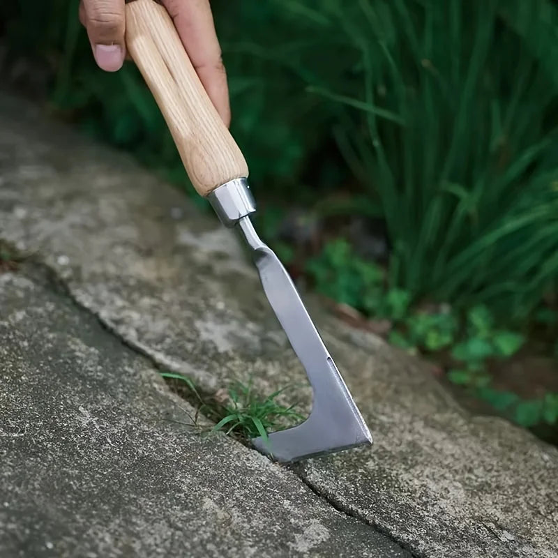 Ferramenta de Aço Inoxidável para Remoção de Ervas Daninhas, Ferramenta Manual de Jardim Multiuso em Formato L, Usada para Limpeza de Ervas Daninhas em Jardins, Terraços e Caminhos