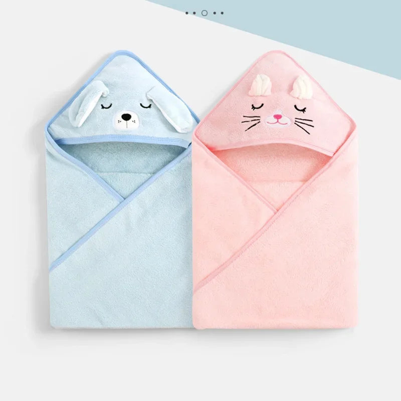 Toalhas de Banho para Bebês com Capuz de Animais em Desenho Animado, Macias, para Recém-Nascidos, Manta, Robe de Banho para Crianças, Envoltório Quente para Dormir para Meninos e Meninas