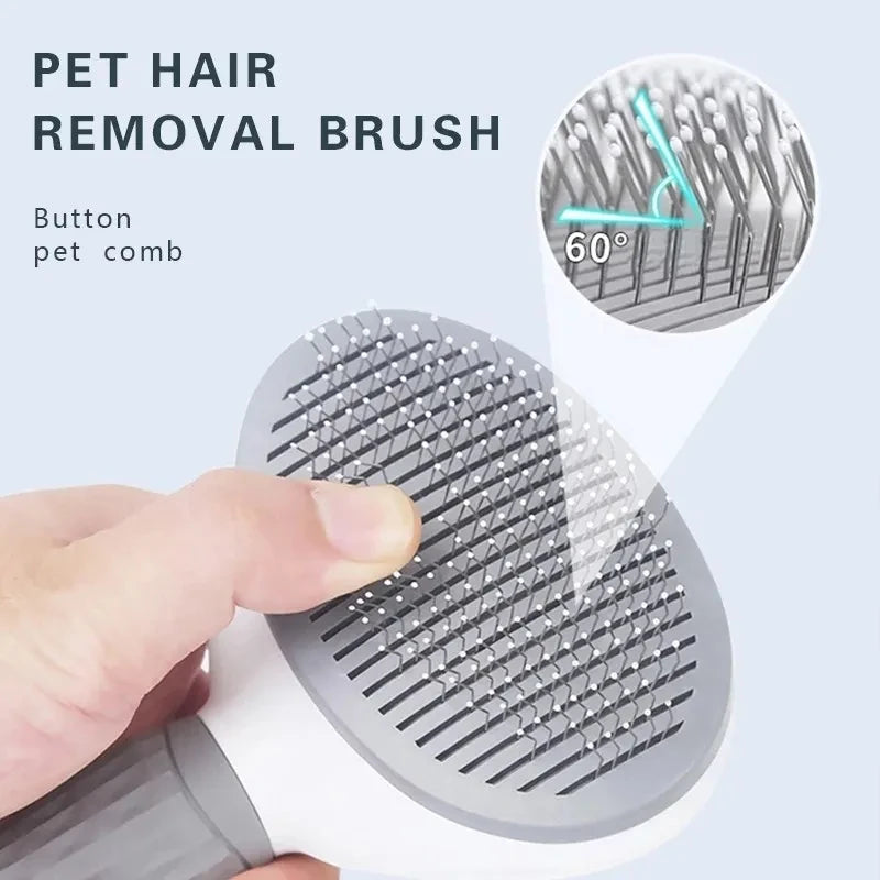 Escova auto-limpante para animais, removedor de cabelo, pente desnatador, ferramentas de higiene, cães e gatos, acessórios para animais
