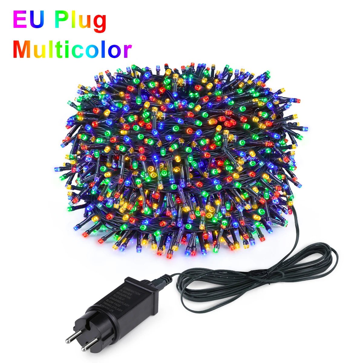 2025 decoração de ano novo led luz de natal branco/quente/rgb à prova dwaterproof água luzes da corda de fadas para cortina iluminação festa de casamento - Kasa & Pet