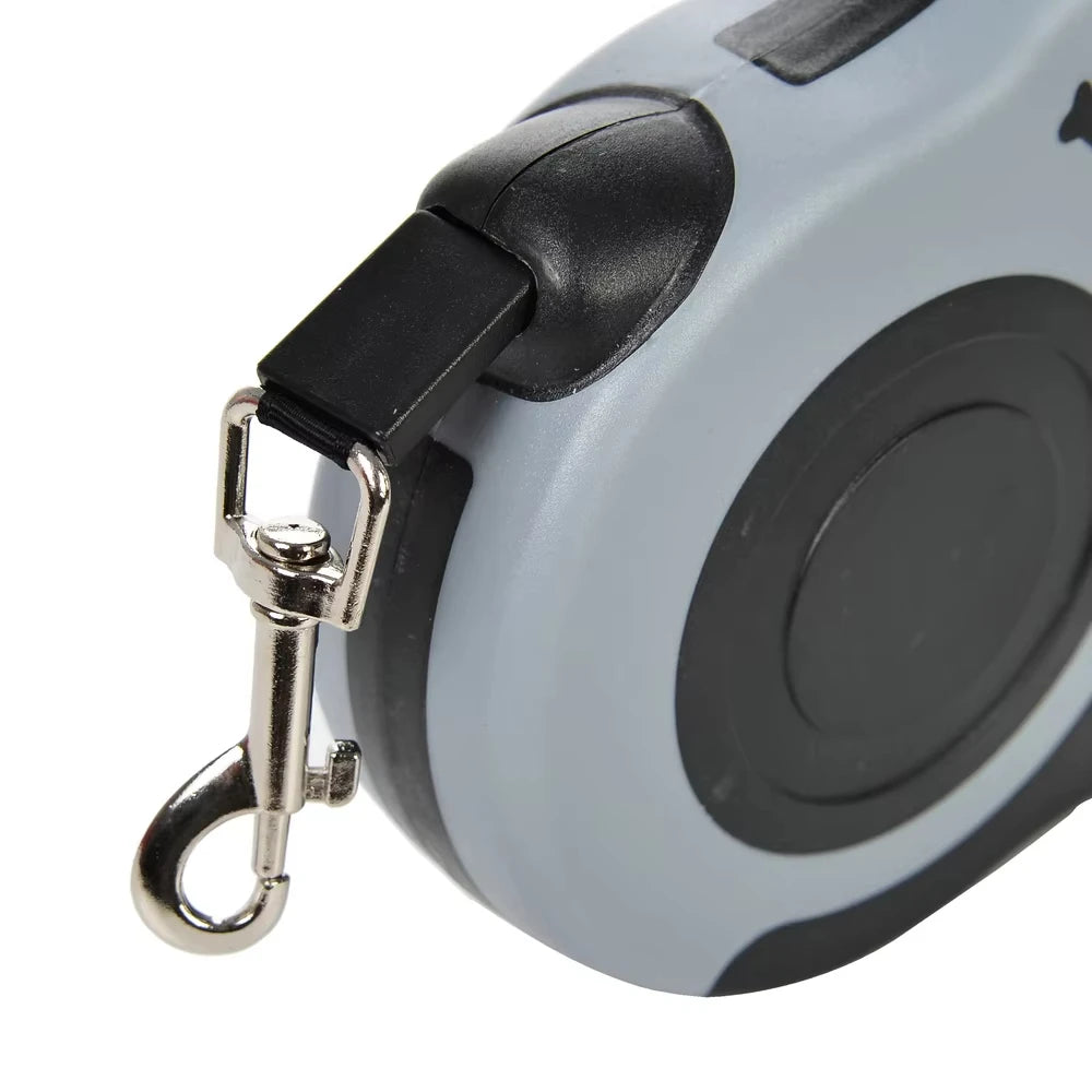 Coleira Retrátil para Cães 3m 5m Automática com Trava de Segurança em Nylon para Cães de Porte Médio, Grande e Pequeno para Caminhadas ao Ar Livre, Trilhas e Viagens