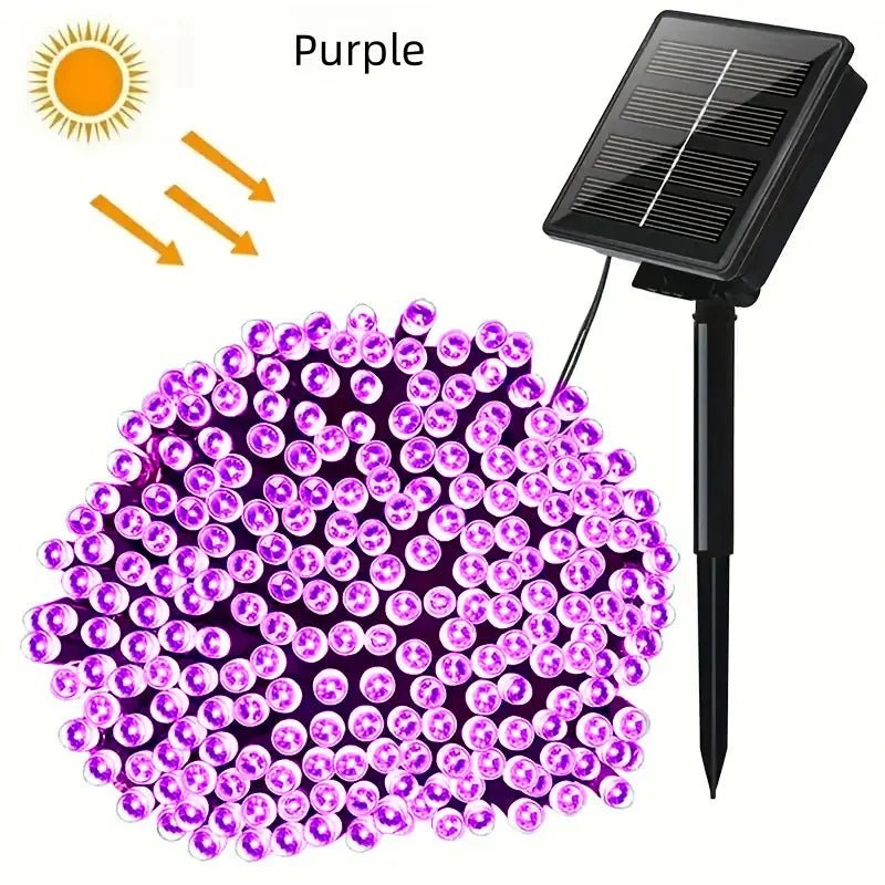 Corda de luz solar ao ar livre led decoração de natal, corda de luz solar luz de fadas jardim decoração de natal luz - Kasa & Pet