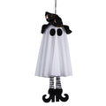 Decorações de Fantasmas Pendurados para Halloween, Ornamentos de Fantasmas Assustadores Iluminados para Quarto, Quintal, Pátio, Jardim, Árvore, Festa, Decoração de Halloween