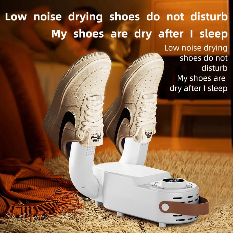 HOMEFISH Secador de sapatos inteligente de secagem rápida, desodorização, esterilização, temporizador ajustável, aquecedor e aquecedor de sapatos domésticos