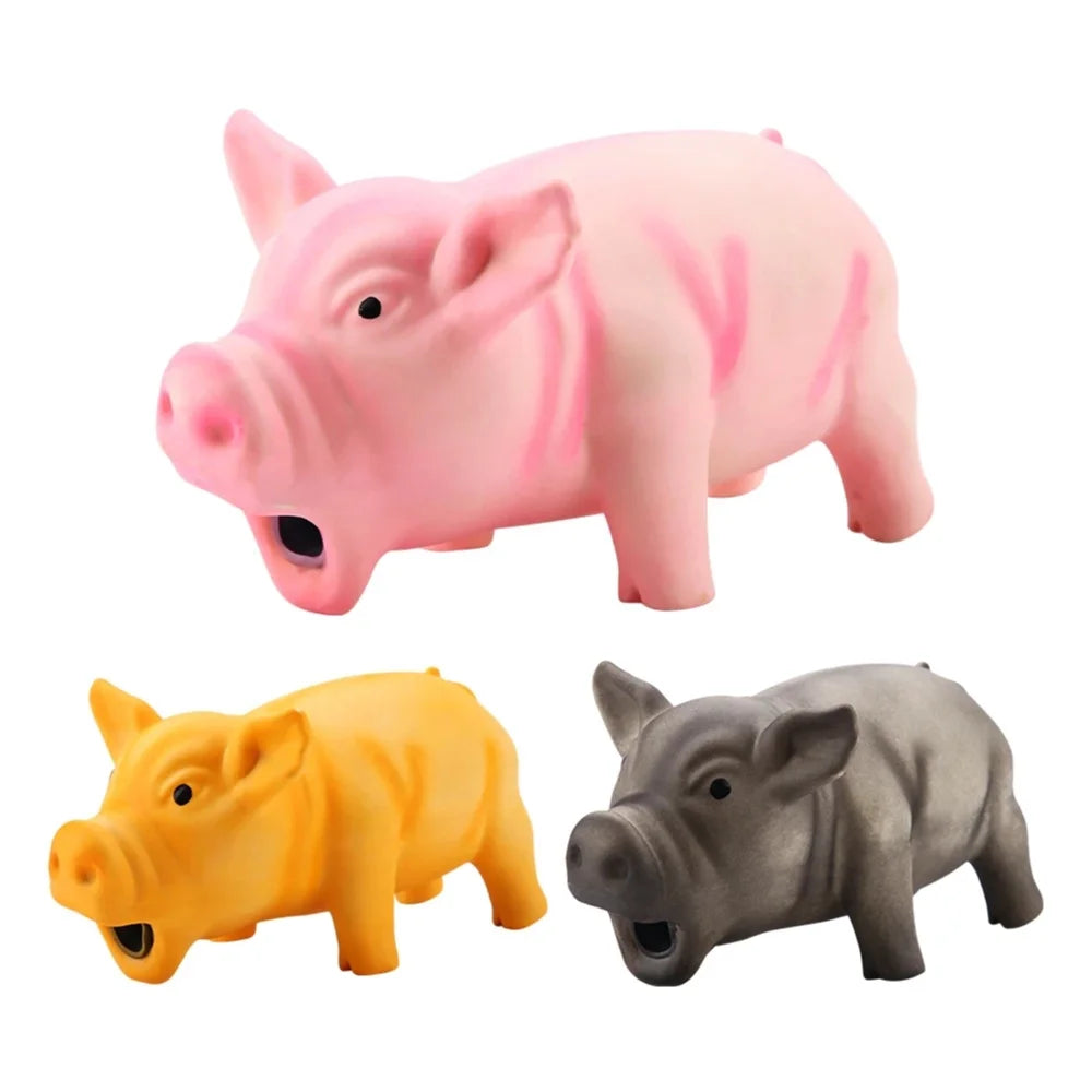 Cão bonito mastigar brinquedos de borracha som porco rangido látex brinquedos para animais de estimação para cão rangendo mastigar treinamento filhote de cachorro suprimentos produtos para animais de estimação