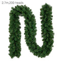 2.7m verde artificial guirlanda de natal poinsétia guirlanda de flores de natal árvore de natal rattan pendurado ornamento decoração