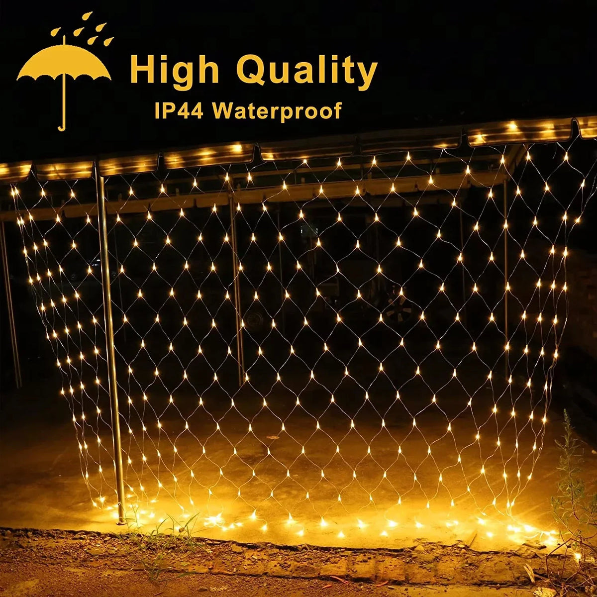 Decorações de natal lâmpada led rede de pesca luz ao ar livre à prova dwaterproof água rua árvore decoração luz festival casamento malha luz