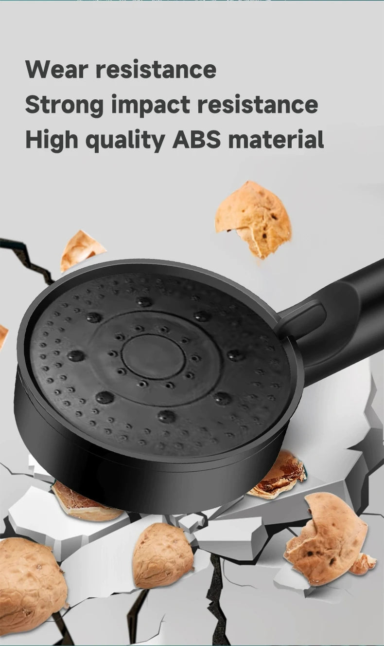 6 Modos de Pressão Boost Shower Head Multifuncional Ajustável Grande Água Chuveiro Bico Massagem Banheiro Acessório
