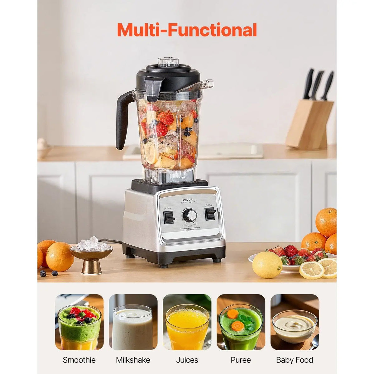85 oz 1400W Professional Blender with Powerful Motor for Smoothies & Food Processing Model D0100XU62QG