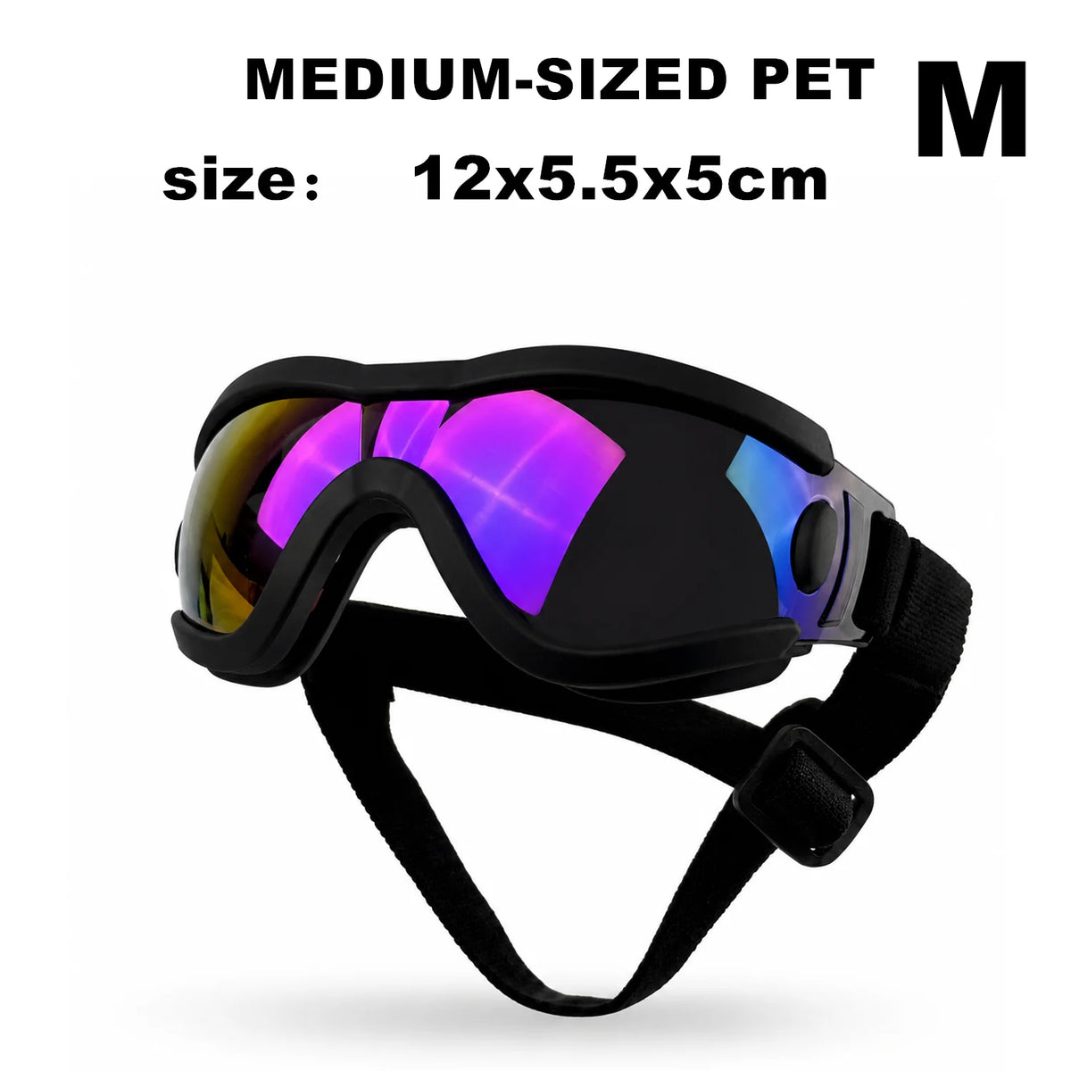 Óculos de Proteção para Cães Pequenos e Médios com Proteção UV e à Prova de Vento, Óculos de Sol para Animais de Estimação com Alça Ajustável