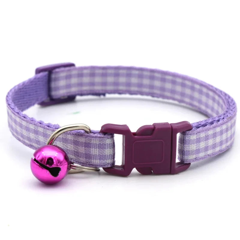 Coleira para Gato com Sino, Anel de Pescoço, Colar de Segurança Elástico Ajustável, Coleira para Filhote e Gatinho, Produtos para Animais de Estimação, Acessórios para Gatinhos