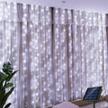 Solar led cortina de luz ao ar livre guirlanda solar fada luz da corda fio cobre lâmpadas para jardim quintal festa casamento decoração do feriado
