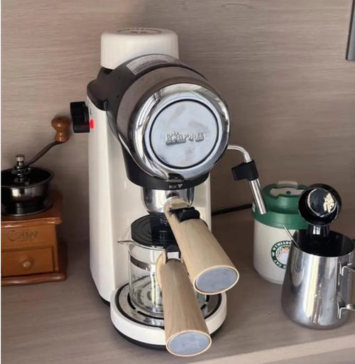 220v urso cafeteira pequena casa espresso semi automática escritório tudo em uma mão americana moer máquina de fermentação bac Kasa & Pet