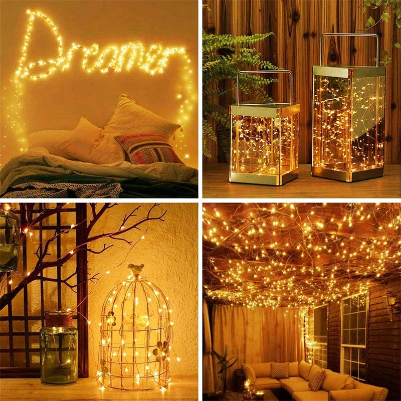 32m solar led luz ao ar livre festão lâmpada jardim luz de fadas corda led cintilação à prova dwaterproof água lâmpada natal guirlanda decoração quintal