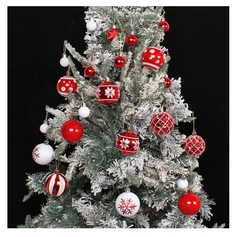 Bola de Natal, enfeites para pendurar na árvore de Natal, decoração DIY, pingente de bola, cenário de Natal, caixa de presente, acessórios de decoração para festas.