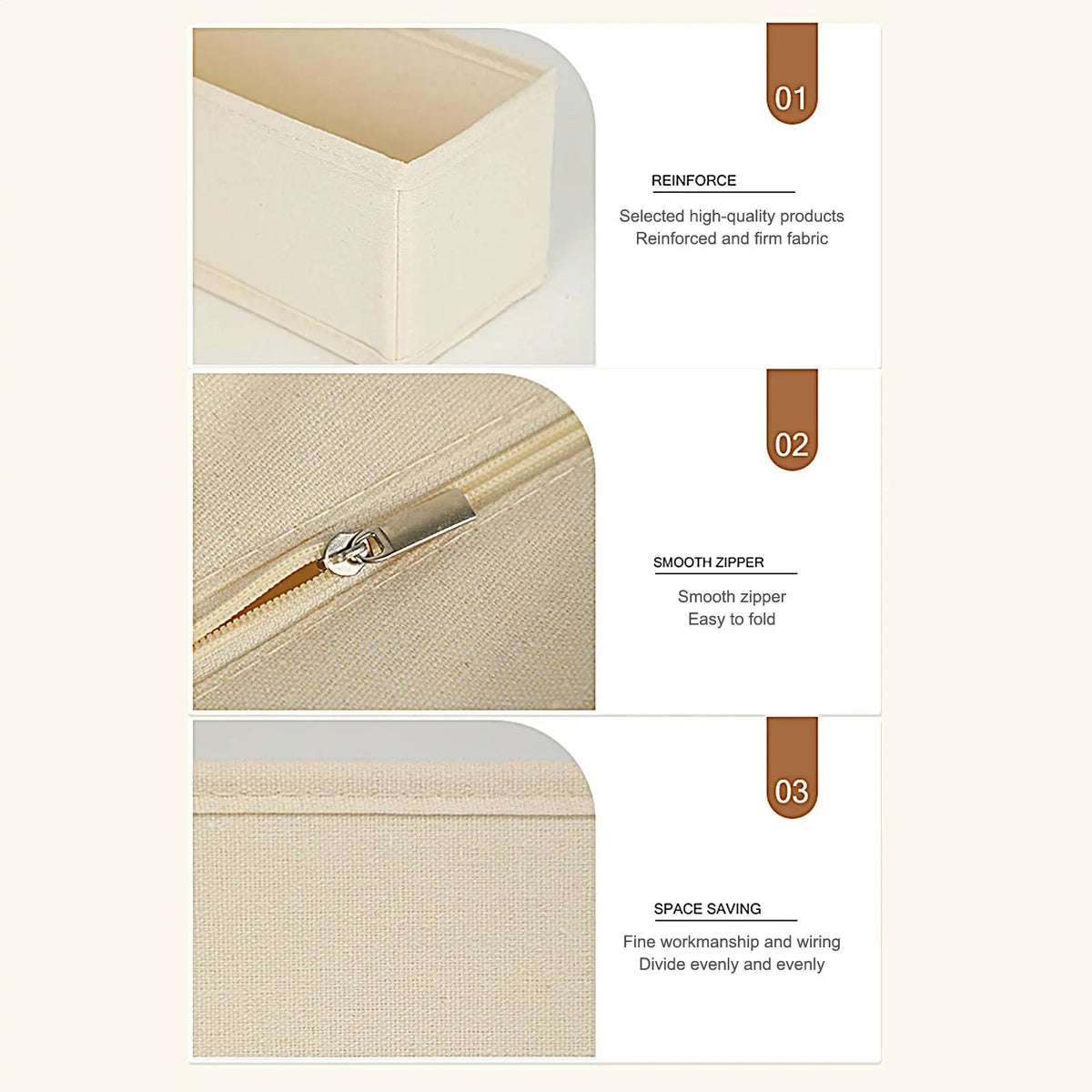 Organizadores de Armazenamento para Gavetas de Guarda-Roupa, Caixa de Armazenamento para Roupas, Organizador para Camisetas, Jeans, Roupas Íntimas e Calças