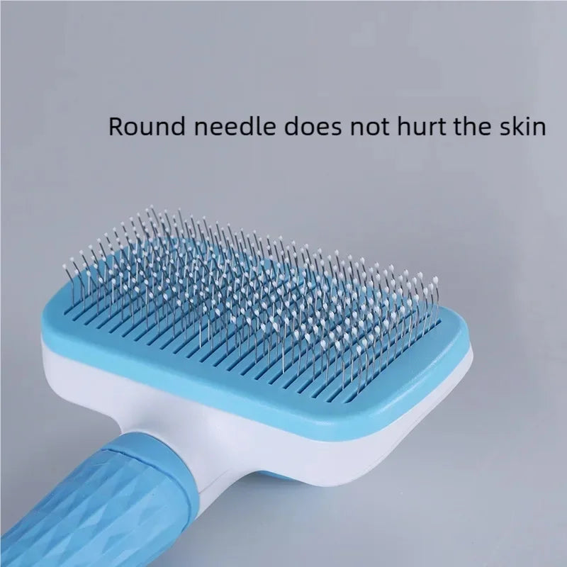 Escova Removedora de Pelos de Animais Autolimpante para Cães e Gatos, Pente de Tosa Eficiente para Desembaraçar Pelos Soltos para Cuidados Diários de Pets