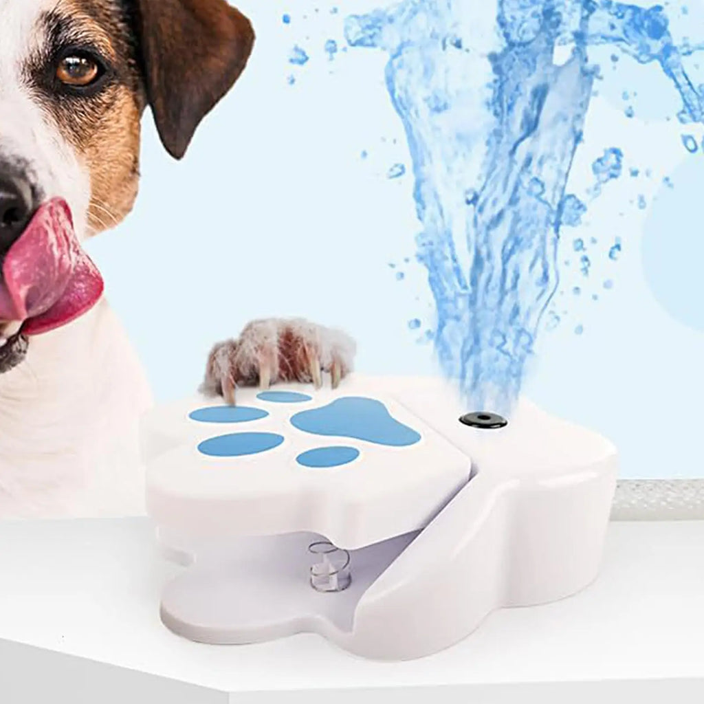 Fonte de Água para Animais de Estimação com Ativação por Pisada, Bebedouro para Cães, Sprinkler para Filhotes, Dispensador de Água para Animais de Estimação para Jardim Externo