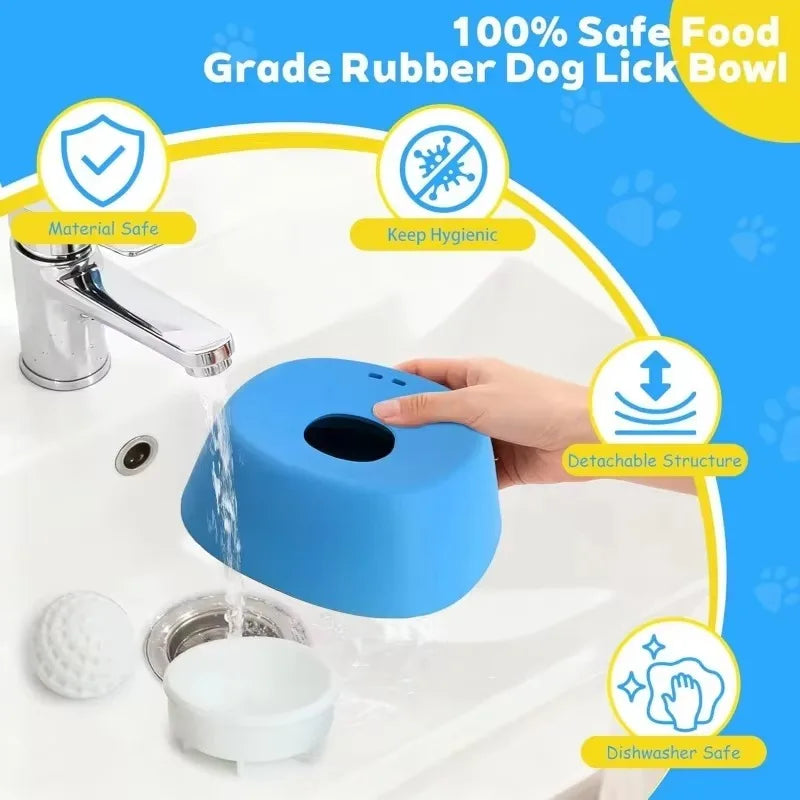 Tigela de Alimentação Lenta para Cães e Gatos, Anti-Engasgo, para Petiscos Líquidos, Iogurte e Ração Saudável, Acessórios para Cães