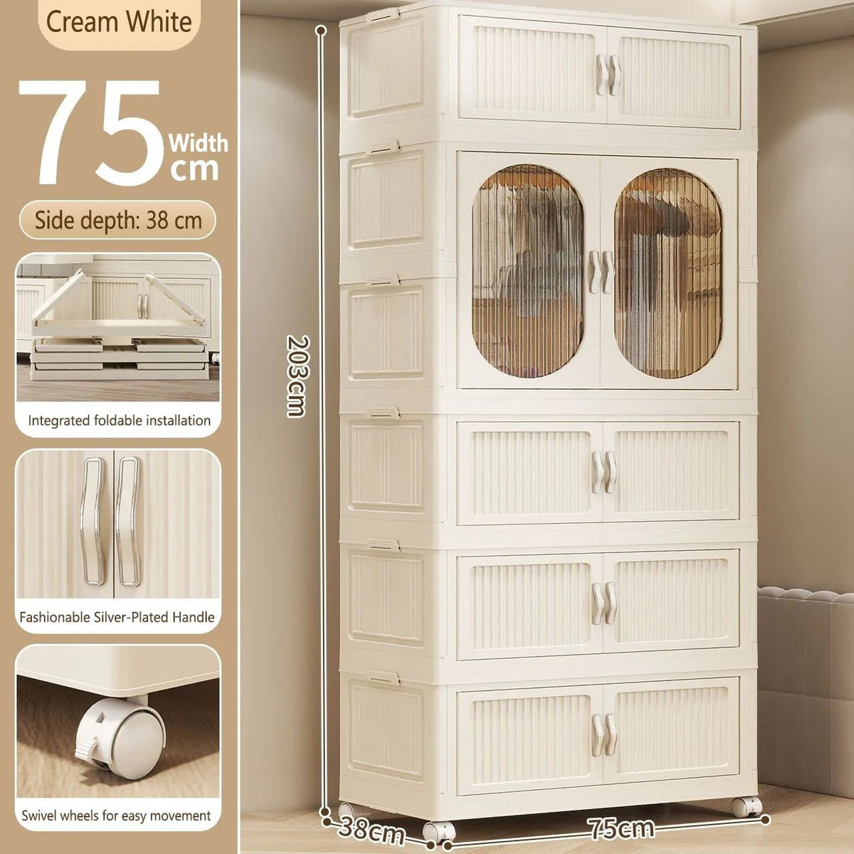 Armário de armazenamento para bebês, uso doméstico, roupas e colcha, guarda-roupa para crianças, escola primária, roupas de estudante, armário de armazenamento dobrável - Kasa & Pet