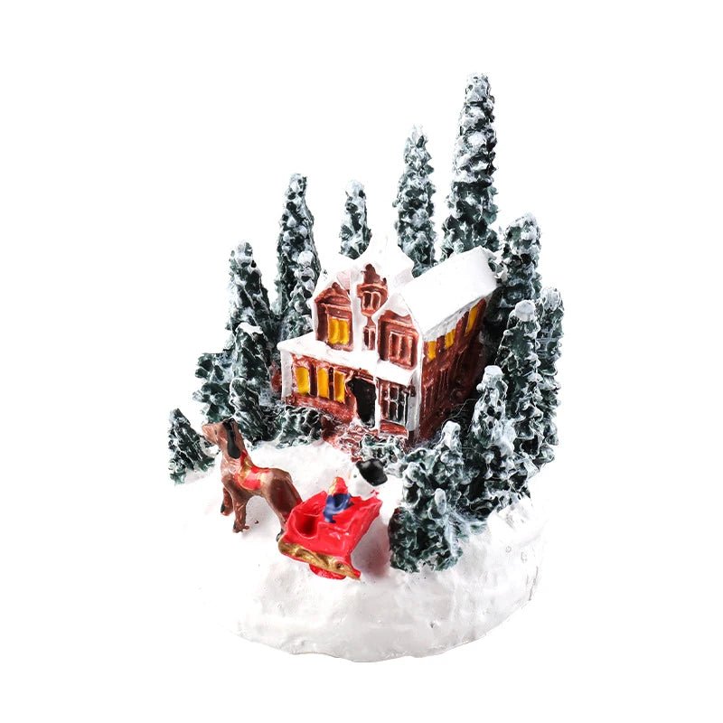 Natal led luz ornamentos santa castelo neve casa luminosa artesanato 2025 ano novo presente do miúdo festa de natal decoração casa