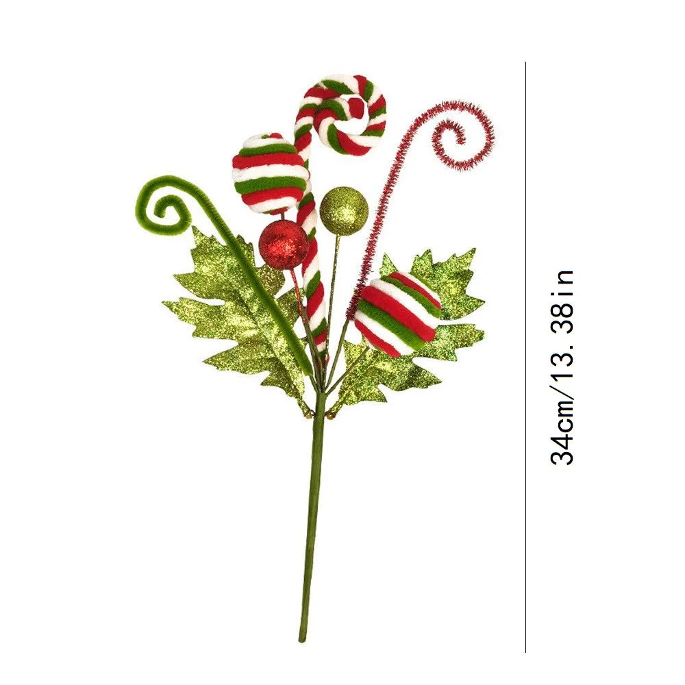 Ornamento de decoração de árvore de Natal com cebolinha dourada espumante rosa verde doce giratório decorações de Natal