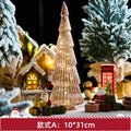 Árvore de natal luz noturna de vidro para casa natal romântico feriado atmosfera arbol de navidad ornamentos led decoração luminosa