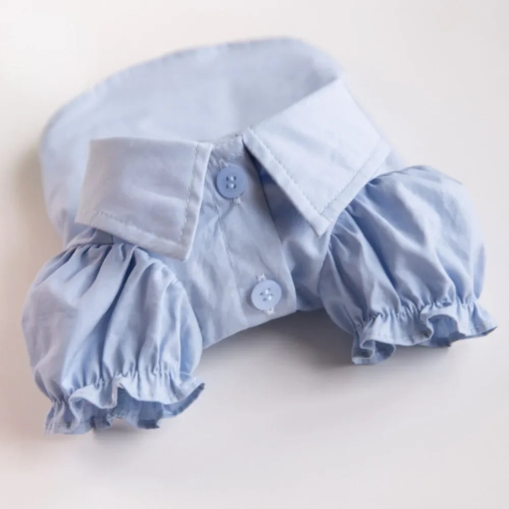 Bonito uniforme escolar plissado para Pet, camisa do cão, gato e cão roupas, saia de pelúcia, INS, outono, inverno