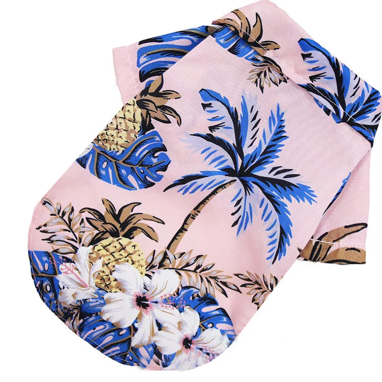 Roupa para Cães Estilo Havaiano, Camisas de Verão para Cães de Praia, Roupas para Cães Pequenos e Médios, Gato, Ropa Perro, Pug, Bulldog Francês
