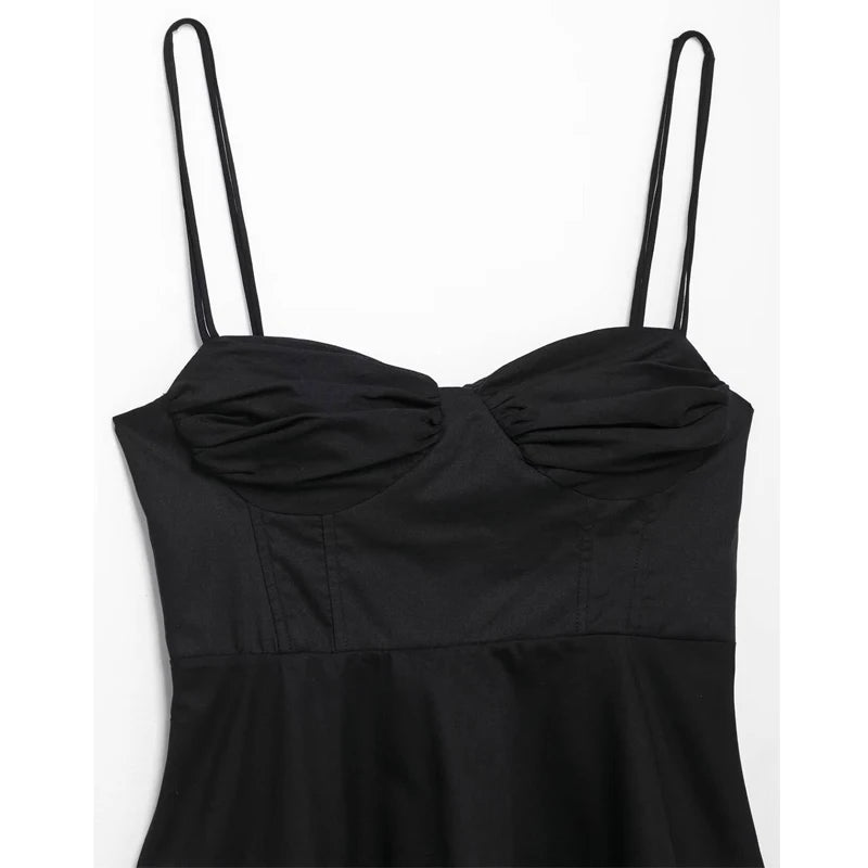 MUJER Black Corset Crop Top Woman Summer Camisole Backless Top Women Sleeveless Bustier Top Woman 2025 Sexy Beach Tops for Women