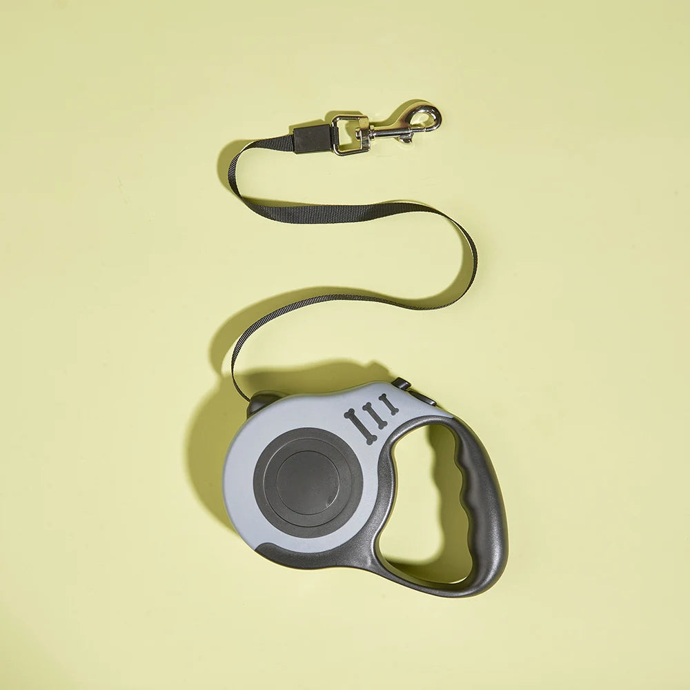 Coleira Retrátil para Cães 3m 5m Automática com Trava de Segurança em Nylon para Cães de Porte Médio, Grande e Pequeno para Caminhadas ao Ar Livre, Trilhas e Viagens