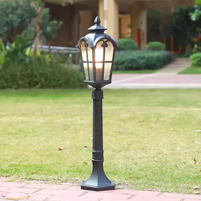 Luzes de LED para Jardim ao Ar Livre, Estilo Vintage Europeu, Impermeáveis IP54, 80CM, Lâmpadas Pretas E27 para Iluminação de Paisagismo em Jardins e Quintais AC85-265V