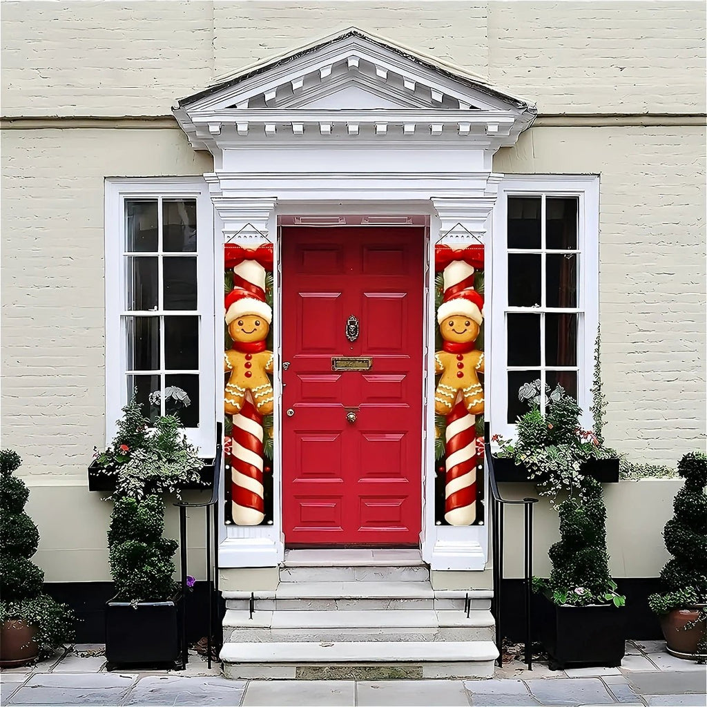 Natal pendurado porta banner feliz natal decoração para casa 2025 natal porta decoração navidad notal noel ornamento ano novo 2026