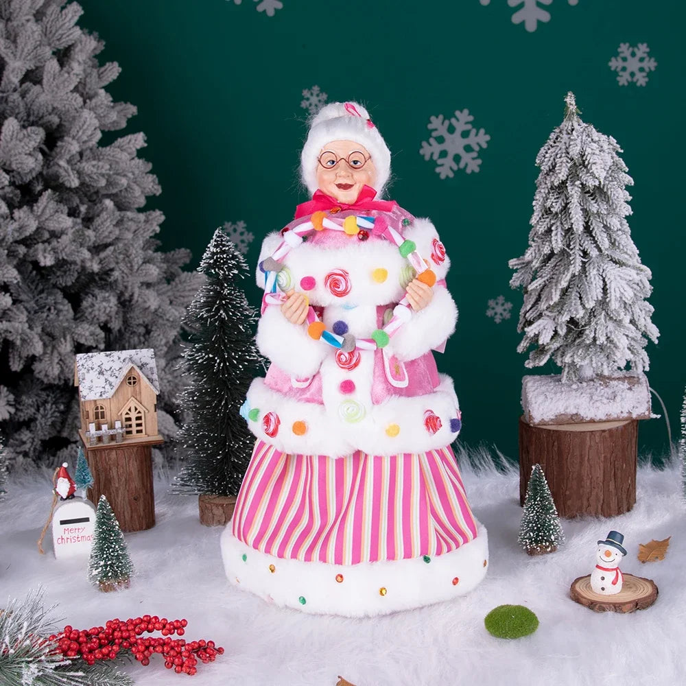 40cm natal anjo boneca estatueta brinquedo colher de árvore ornamentos em pé aniversário natal decorações navidad decoração para casa novedades
