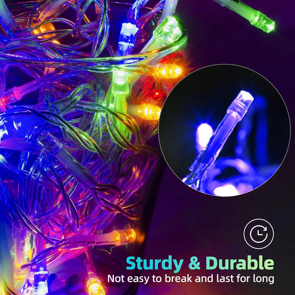 Luzes de Natal Solares em Forma de Gelo 98/162LED com 8 Modos de Iluminação para Jardim, Pátio, Casamento, Festa, Gazebo, Decoração de Natal IP65