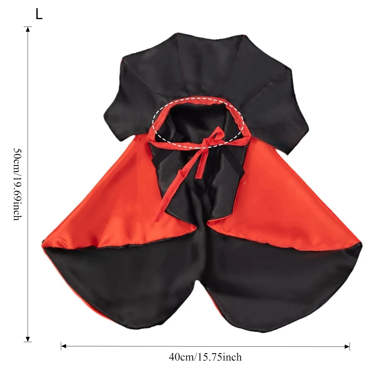 Fantasia de Vampiro para Pets no Halloween - Capa Confortável de Nylon com Fecho de Alça, Adequada para Cães e Gatos de Pequeno e Médio Porte