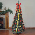 Árvore de natal retrátil decorativa dobrável pvc artificial árvore de natal para sala de estar shopping hotel-presente de natal
