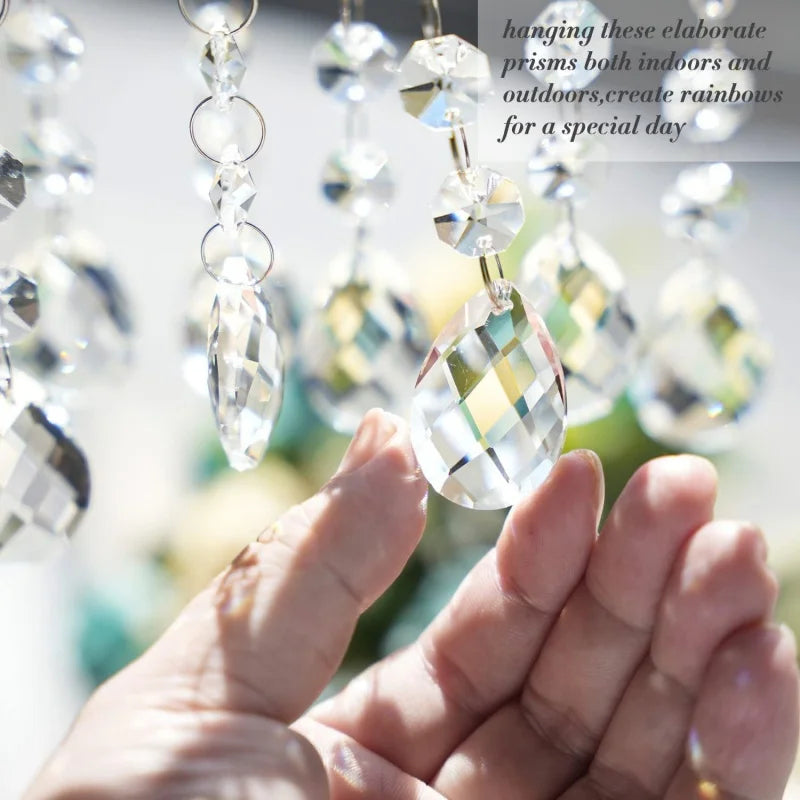 Decorações para árvore de natal, 30 peças, pingentes de cristal acrílico transparente para natal, ano novo, decoração de casamento, acessórios diy