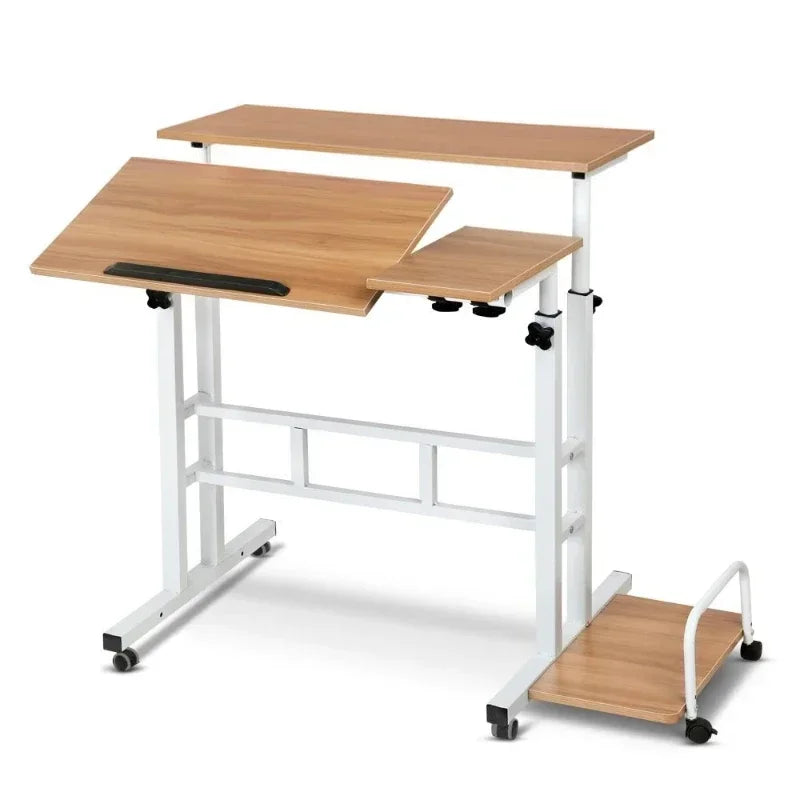 Mesa de computador móvel moderna, mesa de escrita elevatória, mesa de pé dobrável, mesa de cabeceira para quarto, mesa pequena individual, durável.
